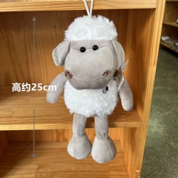 Kiwi & Friends 新西兰银爵标志刺绣毛绒小羊玩具 羊玩偶  大号25cm