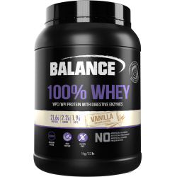 Balance 100% WHEY 乳清蛋白粉 1kg 香草味-草莓-巧克力-香蕉