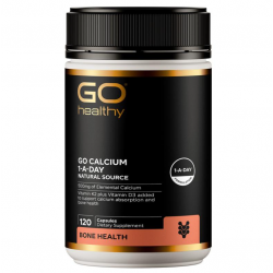 Go Healthy 高之源 活性钙 超级钙 额外添加D3 镁 K2 骨血钙 专利海藻钙120粒 一天一粒 骨质疏松克星