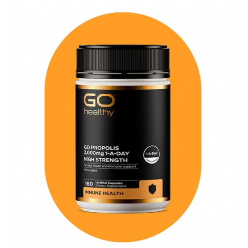 Go Healthy 高之源 蜂胶胶囊2000mg 180粒 高含量类黄酮24mg/粒  提高免疫力，超强抗病毒