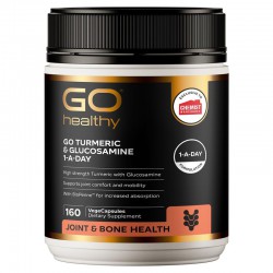 Go Healthy 高之源 Turmeric & Glucosamine  姜黄素+葡萄糖胺 维骨力 160粒 Exclusive Size