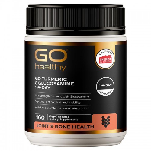 Go Healthy 高之源 Turmeric & Glucosamine  姜黄素+葡萄糖胺 维骨力 160粒 Exclusive Size