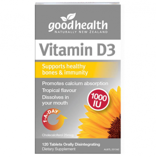 Good Health 好健康D3含1000IU 120片 入嘴融化 热带水果味