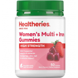 Healtheries 贺寿利 Adult High Strength Women's Multi + Iron女性多维+铁软糖 50粒
