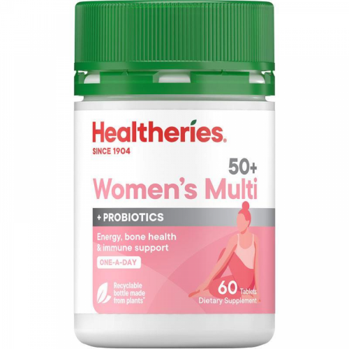 Healtheries 贺寿利 50+ Womens Multi One A Day 60 Tablets 贺寿利女性50岁+复合维生素 60片