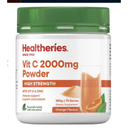 Healtheries 贺寿利  Vit C 2,000mg Powder With Vit D & Zinc VC粉 250g