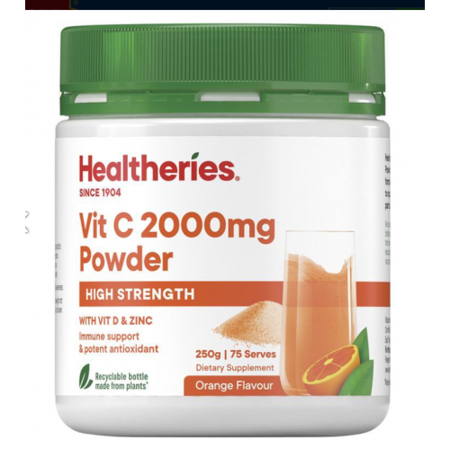 Healtheries 贺寿利  Vit C 2,000mg Powder With Vit D & Zinc VC粉 250g