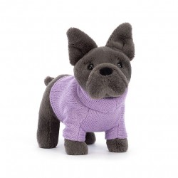 Jellycat Sweater French Bulldog Purple ONE SIZE - H17 X W19 CM