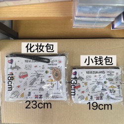 Hallifax 新西兰地图Welcome to Paradise 化妆包钱包 多用途小包包