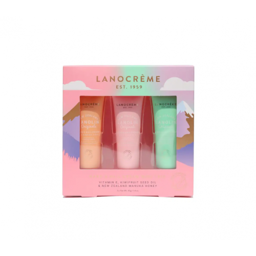 Lanocreme Alpine Hand & Nail Cream Mini Trio 兰侬手霜3件套礼盒(玫瑰+麦 卢卡蜂蜜+奇异果)40gx3