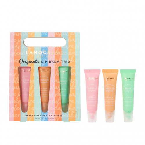 Lanocreme 兰侬 Orginals Lip Balm Trio（莓果+木瓜+奇异果味道）10g*3支