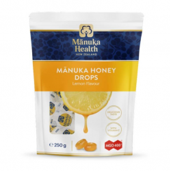 Manuka Health 蜜纽康 麦卢卡蜂蜜蜂胶糖 柠檬味 250g  (MGO400+ 相当于UMF13+)