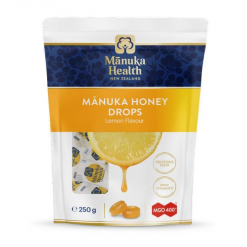 Manuka Health 蜜纽康 麦卢卡蜂蜜蜂胶糖 柠檬味 250g  (MGO400+ 相当于UMF13+)