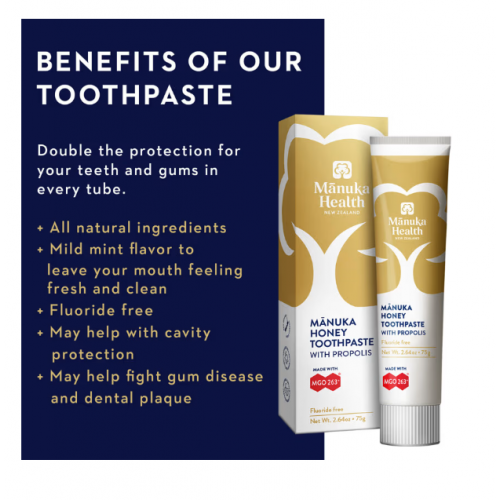 Manuka Health Propolis Toothpaste 蜜纽康蜂胶牙膏75g 