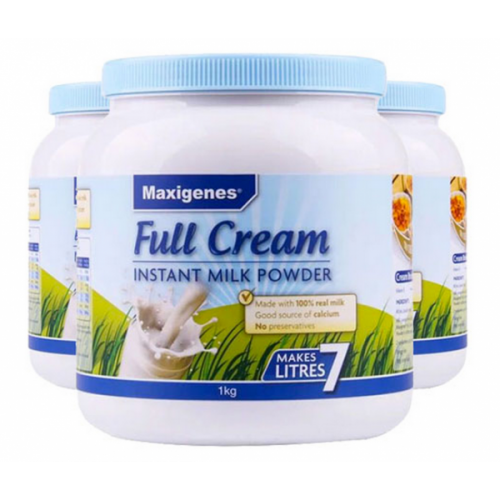 【6罐包邮】Maxigenes 蓝胖子 美可卓成人全脂牛奶粉1kg＊6罐 