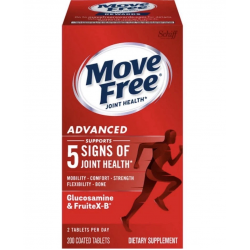 Move Free 益节葡萄糖胺1500mg+软骨素200mg ( 4合1) 200粒/瓶 红瓶