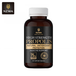 NZMA 超高含量活性75mg 活性类黄酮 蜂胶胶囊 60粒 每一粒的含量是75mg 市场最高