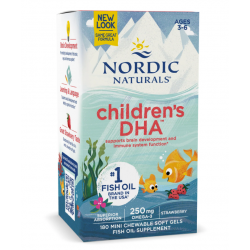 NORDIC NATURALS 挪威小鱼 儿童DHA鱼油胶囊 3-6岁 180粒 草莓味 软胶囊