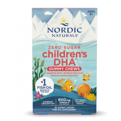 NORDIC NATURALS 挪威小鱼 儿童DHA 儿童鱼油软糖 补脑软糖 30粒 独立包装 无糖软糖