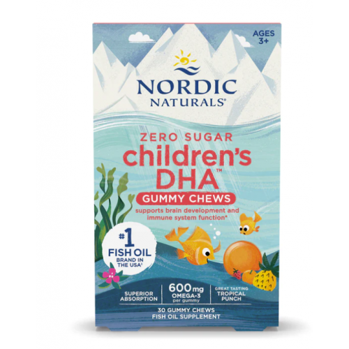 NORDIC NATURALS 挪威小鱼 儿童DHA 儿童鱼油软糖 补脑软糖 30粒 独立包装 无糖软糖