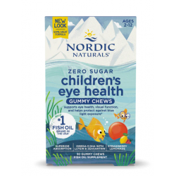 NORDIC NATURALS 挪威小鱼 儿童DHA叶黄素护眼软糖 30粒 草莓柠檬味 无糖软糖
