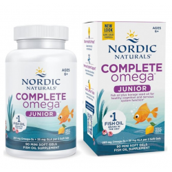 NORDIC NATURALS Complete Omega™ 挪威小鱼  全配比欧米茄系列  儿童DHA鱼油胶囊6-12岁 90粒 柠檬味(额外添加琉璃苣籽油中的GLA，以促进神经系统的健康)
