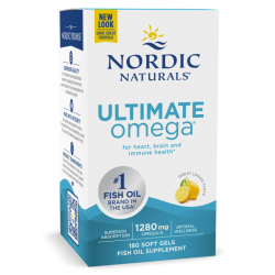 【美国销量第一】 NORDIC  NATURALS Ultimate Omega® 挪威小鱼 终极欧米茄系列 成人高端鱼油 180粒 柠檬味