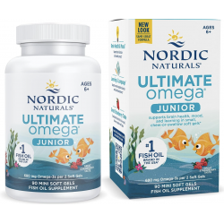 NORDIC NATURALS Ultimate Omega® 挪威小鱼 终极欧米茄系列 儿童鱼油DHA 迷你软胶囊 90粒 6-12岁学龄儿童 草莓味