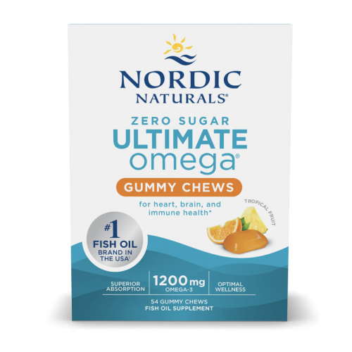 【美国销量第一】 NORDIC  NATURALS Ultimate Omega® 挪威小鱼 终极欧米茄系列 Omega鱼油果冻软糖 成人无糖软糖 54粒