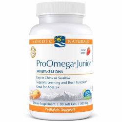 NORDIC NATURALS 挪威小鱼 ProOmega Junior 儿童鱼油 草莓味 90粒 5岁以上
