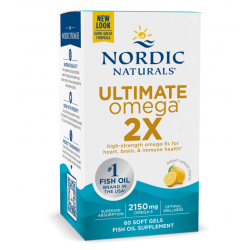 【美国销量第一】 NORDIC  NATURALS Ultimate Omega® 挪威小鱼 终极欧米茄系列 成人高端鱼油  双倍含量 60粒 柠檬味