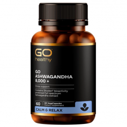 Go Healthy 高之源 专利成分SHODEN 南非醉茄 8000mg+ 素食胶囊60粒 Go Ashwagandha 8000+ 60 Vege Capsules