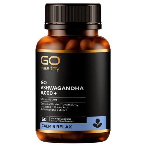 Go Healthy 高之源 专利成分SHODEN 南非醉茄 8000mg+ 素食胶囊60粒 Go Ashwagandha 8000+ 60 Vege Capsules