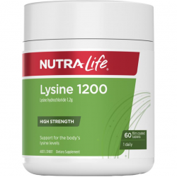 Nutralife 纽乐 高含量 赖氨酸1200mg (帮助胶原蛋白生成,保持洁净健康的皮肤,也针对唇疱疹配方)