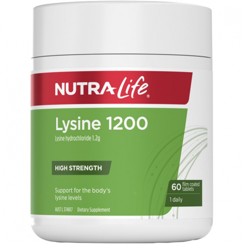 Nutralife 纽乐 高含量 赖氨酸1200mg (帮助胶原蛋白生成,保持洁净健康的皮肤,也针对唇疱疹配方)