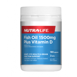 Nutralife 纽乐 高含量 深海鱼油 含维生素D 1500mg 180粒
