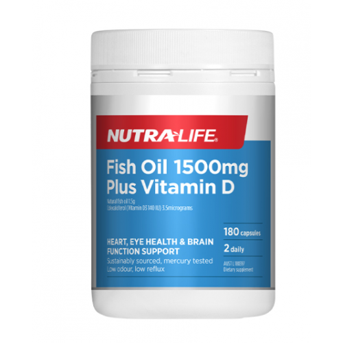 Nutralife 纽乐 高含量 深海鱼油 含维生素D 1500mg 180粒