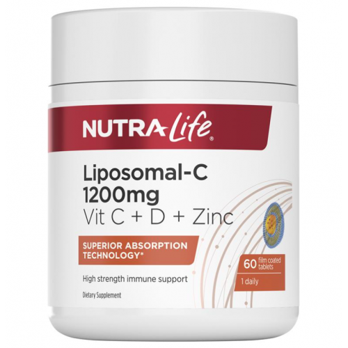 Nutralife 纽乐 脂质体VC高含量1200mg +VD+锌  60片