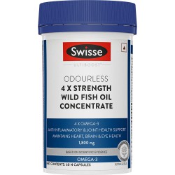 Swisse 四倍浓缩野生深海无腥味鱼油 60粒 四倍鱼油