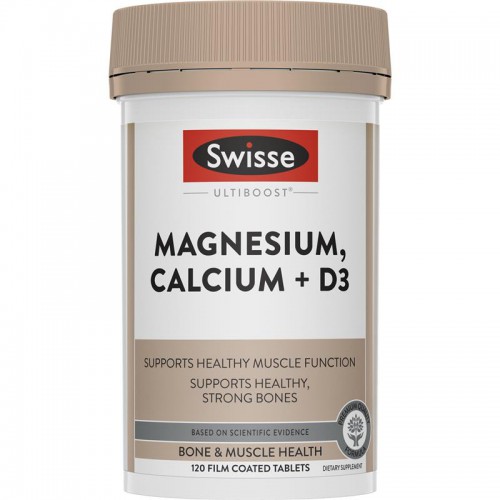 Swisse Ultiboost Magnesium, Calcium + D3 柠檬酸钙镁D3片 120片