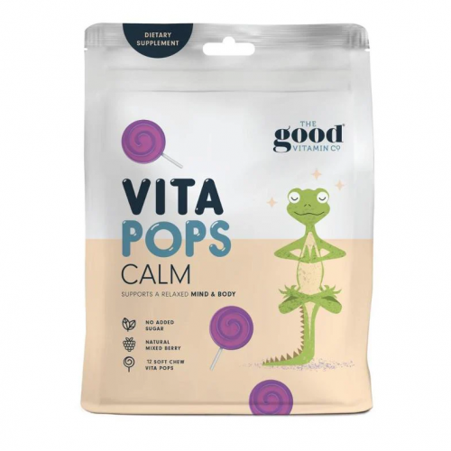 The Good Vitamin Co Vita Pops Calm 儿童棒棒糖【镇定镁】12支/包  混合梅子味