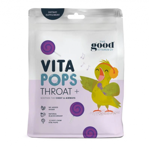 The Good Vitamin Co Vita Pops Throat 儿童棒棒糖【润喉糖】12支/包  黑加仑味