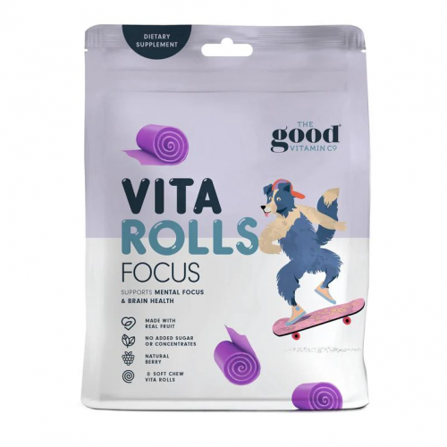 The Good Vitamin Co Vita Rolls Focus 水果卷【提升专注力】8卷/包  天然梅子味
