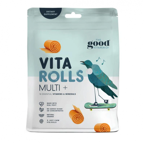 The Good Vitamin Co Vita Rolls Multi 水果卷【多种维生素】多维 8卷/包 天然橘子味