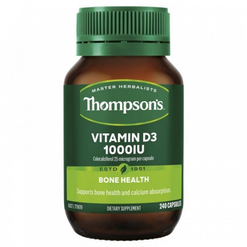 Thompson's 汤普森 Vitamin D3 1000iu 维生素D3 240粒