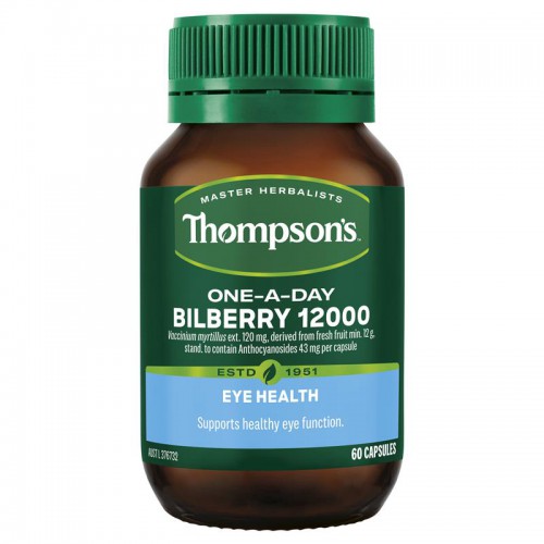 THOMPSON'S 汤普森 蓝莓越橘护眼精华胶囊 60粒 欧洲越橘  叶黄素