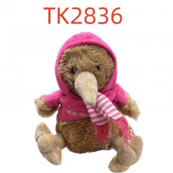 Kiwi & Friends 玩偶kiwi卫衣围巾款粉色-TK2836
