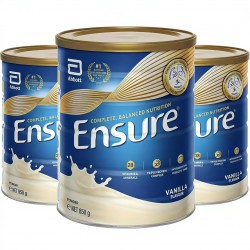 Ensure 雅培安素 全营养素 蛋白粉 高蛋白成人营养奶粉 850g*3罐 蛋白粉 香草味（铁皮盖子的材质，爆罐快递不予理赔，介意的亲慎拍）